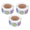 3 Rolls Flower Reward Stickers Roll for Classroom Incentive Paper