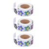 3 Rolls Flower Reward Stickers Roll Holographic Paper