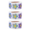 3 Rolls Laser Flower Reward Stickers Paper Classroom Awards
