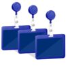 3 Set Badge Holder with Retractable Reel