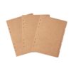 3 Sets A5 Kraft Paper Divider, 15 Sheets 6 Hole Binder Dividers, Ring Planner Dividers Durable Notebook Index Page Tab Cards for Binder Notebooks School Office Home Files Organizing (Brown)