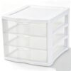 3‑Tier Countertop Storage Organizer with Clear Plastic Drawers