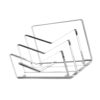 3 Tiered Mail Sorter Letter Tray Acrylic File Stand Space Saving Desk Envelope Organiser for Postcard Bill Invitation Desk File Planner