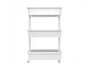 3 Tier Plastic Rolling Utility Cart with Wheels, White