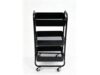 3 Tier Rolling Utility Cart Metal 17.69 x 13.75 x 31.50 in