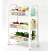 3 Tier Rolling Utility Cart with Wheels, Storage Organizer Cart