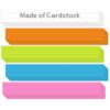 3x24 Inch Colored Sentence Strips for Teachers (Cardstock), 100 Pack