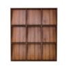 3x3 Cubby Cube Storage Bookcase with Flip Doors Nine Compartment Organizer
