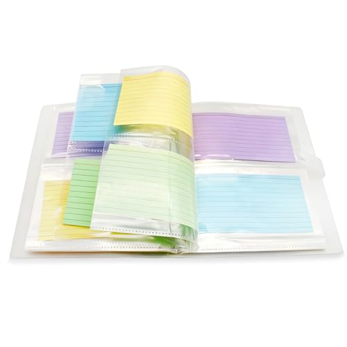 3x5 Index Card Holder Binder Premium Flash Card & Note Card Organizer with Protective Sleeves 200 Cards Capacity Perfect for Recipes, Study, Business, Projects, Memory Keeping
