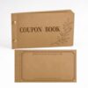 3x6 Inch DIY Coupon Book,30 Blank Coupon Cards for Him Her,Kraft Paper Gift