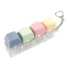 4-Key Mechanical Keyboard Fidget Keychain, Tactile Clicker, Portable Fingertip Sensory Toy for Office, Travel and Home