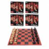 4-Pack Bulk Set: HI-Q Classic Chess Board Game – Educational Strategy Set for Kids, Schools & Events – Standard Style Pieces with Folding Board – Family Game Night Case of 4