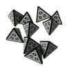 4-Sided Acrylic Dice with Engraved Painted Numbers,White