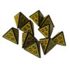 4-Sided Acrylic Dice with Engraved Painted Numbers,Yellow
