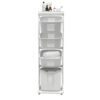 4-Tier Laundry Hamper Sorter, Laundry Storage Organizer with Wheels Removable Rolling Laundry Baskets, Bathroom Cart for Dirty Clothes, White