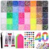 40000 Pcs Resin Jelly Rhinestones for Bedazzling Kit, 40 Colors