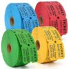 4000 Double Roll Raffle Tickets, 4 Assorted Colors