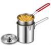 401 Stainlesss Teel Pot with Lift-Out Draining Basket，3-Piece Set