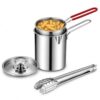 401 Stainlesss Teel Pot with Lift-Out Draining Basket，4-Piece Set