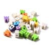 40Pcs Acrylic Letter W Beads Large Hole Alphabet Bead Jewelry Crafts Making