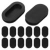 40pcs Black Oval Silicone Piggy Bank Stopper for Jar Bottom Savings