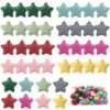 40 Pcs Cute Star ThumbTacks Push Pins for Wall Bulletin Board, Colorful
