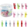 40Pcs Paper Clip Shaped Pushpins, Clear Thumb Tacks Assorted Colors for Cork Board, Office, School(Mixed Color)