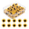 40 Pcs Sunflower Push Pins, Decorative Thumb Tacks for Cork Board, Bulletin Board, Photo Wall, Maps, Office and School Supplies, Resin Flower Drawing Pins, Yellow