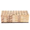 40pcs Wooden Alphabet Number Stamp Set for Classroom Crafting