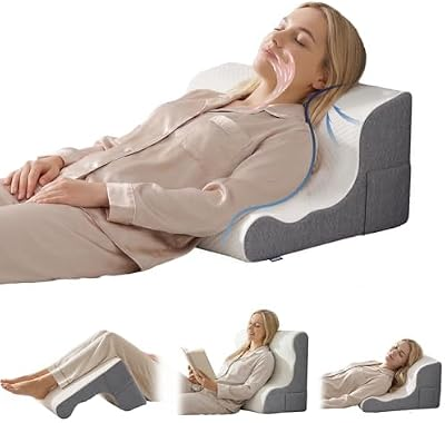 Wedge Pillow Headboard, Memory Foam Bed Wedge Pillow for Sleeping