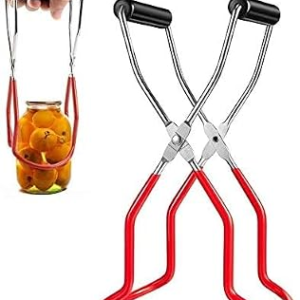 Oriflame Canning Jar Lifter Tongs, Stainless Steel Jar Lifter with Rubber Grips – for Slip Wide-Mouth Clip for Kitchen Restaurant