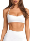 LASLULU Womens Adjustable Spaghetti Straps Sports Bra