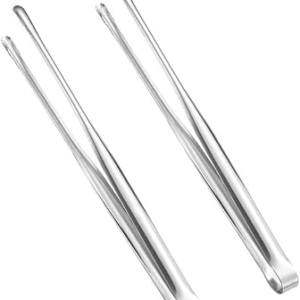 2 Pcs Korean BBQ Tongs Kitchen,Stainless Steel Meat Grill Tong For Cooking Portable Kitchenware Grill Tongs for Home Outdoor Steak Salad Food