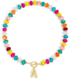 NIKOLUX Colorful Initial Necklaces