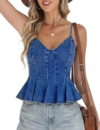 BISUAL Peplum Denim Top