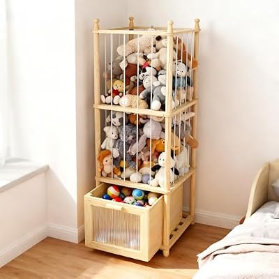 KOMPAKTAYC Stuffed Animal Storage with Clear View Drawer