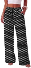 LEPUNUO Womens High Tie Waist Wide Leg Pants