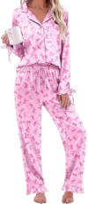 EKOUAER Womens Satin Pajamas Set