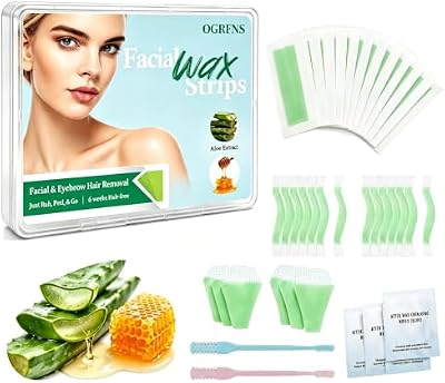 OGRFNS 64-Pcs Eyebrow Wax Strips