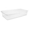 41 Quart Clear Under Bed Storage Container with Snap-On Lid