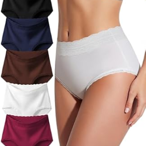SDEOER Women Cotton Underwear 5 Pack