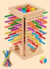 42 Colorful Wooden Sticks Game for 3 4 5 6 Years Old, Math Learning, Fine Motor Skills, Counting Educational Toys