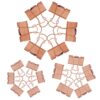 42pcs Rose Gold Metal Binder Clips, 3 Specifications, Office Supply