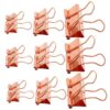 42pcs Rose Gold Small Document Clips Metal Office Clamps Compact 3