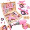 44-Pcs Toddler Tool Set, Wooden Tools for Kids Ages 3-5 with Drill and Box