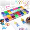 4400-Piece Non-Iron Fuse Beads Kit, 32 Colors, 5mm, with Pegboards for Kids