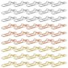 45 Pcs Metal Heart Paper Clips Pen Holders for Notebooks, Rose Gold, Gold, Silver, Hollow Heart Pen Clips for Journals, Planners, Stationery, Office, Back to School Supplies