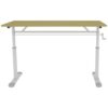 47 Inch Manual Crank Sit Stand Desk, Adjustable Height Wood Top Study Table
