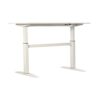 47" Manual Height Adjustable Standing Desk, Sit to Stand Office Desk, White