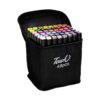 48-Color Oil-Based Dual Tip Art Marker Set with Carrying Case
